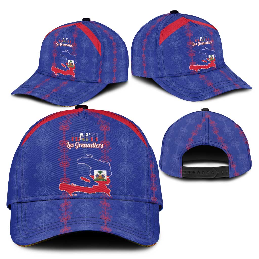 Haiti Football Classic Cap Les Grenadiers Veve Vodou Blue - African Pride