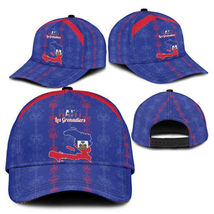 Haiti Football Classic Cap Les Grenadiers Veve Vodou Blue - African Pride