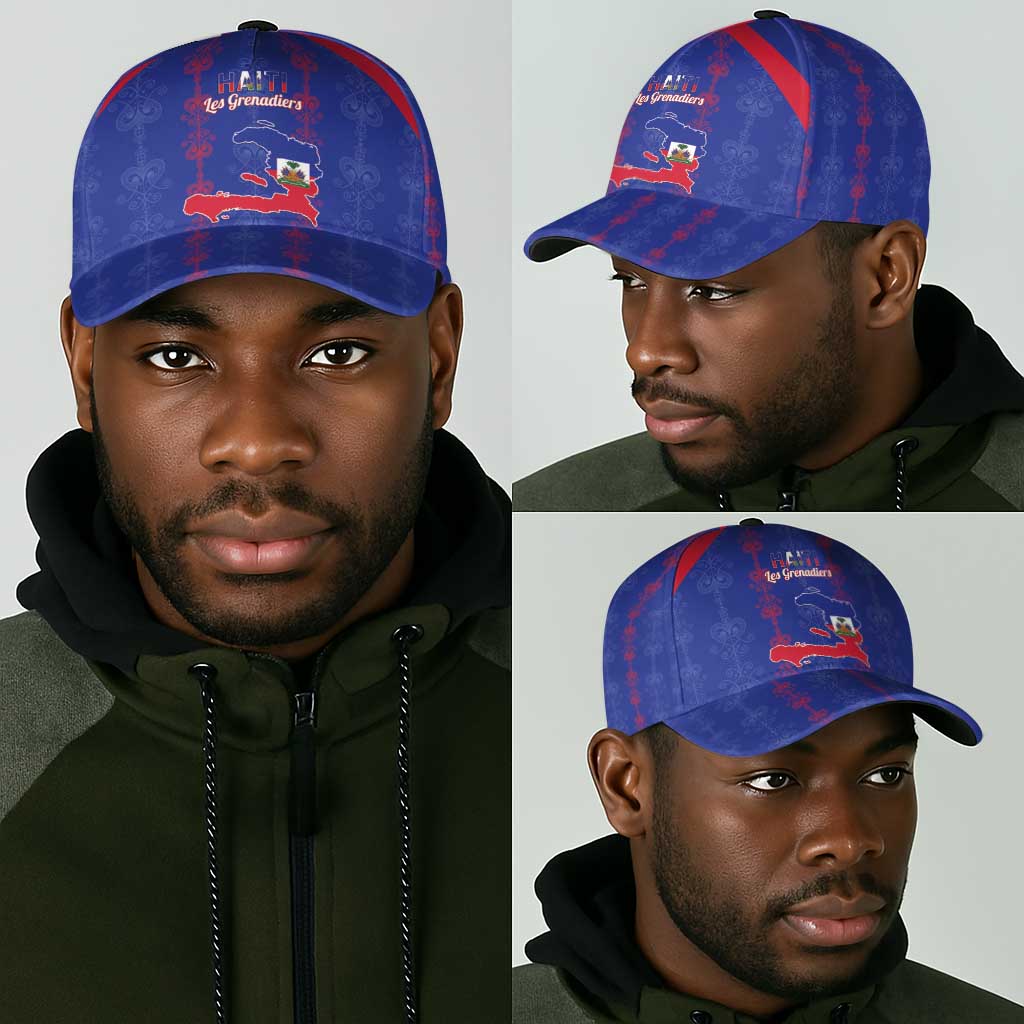 Haiti Football Classic Cap Les Grenadiers Veve Vodou Blue - African Pride
