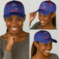 Haiti Football Classic Cap Les Grenadiers Veve Vodou Blue - African Pride