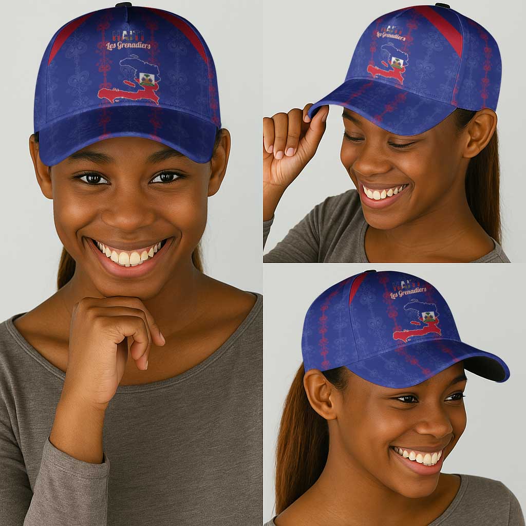 Haiti Football Classic Cap Les Grenadiers Veve Vodou Blue - African Pride