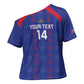 Custom Haiti Football Cross Shoulder Shirt Les Grenadiers Veve Vodou Blue