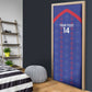 Custom Haiti Football Door Cover Les Grenadiers Veve Vodou Blue