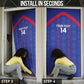 Custom Haiti Football Door Cover Les Grenadiers Veve Vodou Blue