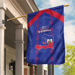 Haiti Football Garden Flag Les Grenadiers Veve Vodou Blue - African Pride