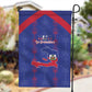 Haiti Football Garden Flag Les Grenadiers Veve Vodou Blue - African Pride