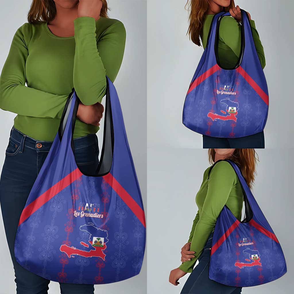 Haiti Football Grocery Bag Les Grenadiers Veve Vodou Blue - African Pride