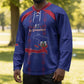 Custom Haiti Football Hockey Jersey Les Grenadiers Veve Vodou Blue