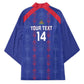Custom Haiti Football Kimono Les Grenadiers Veve Vodou Blue