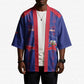 Custom Haiti Football Kimono Les Grenadiers Veve Vodou Blue