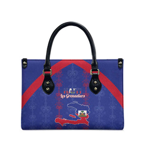 Haiti Football Leather Bag Les Grenadiers Veve Vodou Blue