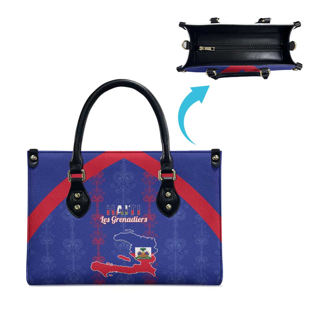 Haiti Football Leather Bag Les Grenadiers Veve Vodou Blue