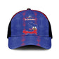 Haiti Football Mesh Trucker Cap Les Grenadiers Veve Vodou Blue - African Pride