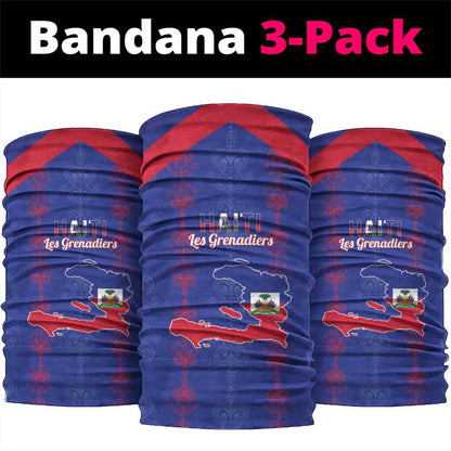 Haiti Football Neck Gaiter Les Grenadiers Veve Vodou Blue - African Pride