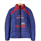 Custom Haiti Football Padded Jacket Les Grenadiers Veve Vodou Blue