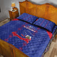 Haiti Football Quilt Bed Set Les Grenadiers Veve Vodou Blue - African Pride
