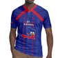 Custom Haiti Football Rugby Jersey Les Grenadiers Veve Vodou Blue - African Pride