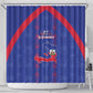 Haiti Football Shower Curtain Les Grenadiers Veve Vodou Blue - African Pride