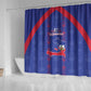 Haiti Football Shower Curtain Les Grenadiers Veve Vodou Blue - African Pride