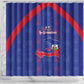 Haiti Football Shower Curtain Les Grenadiers Veve Vodou Blue - African Pride