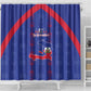 Haiti Football Shower Curtain Les Grenadiers Veve Vodou Blue - African Pride