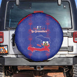 Haiti Football Spare Tire Cover Les Grenadiers Veve Vodou Blue - African Pride