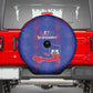 Haiti Football Spare Tire Cover Les Grenadiers Veve Vodou Blue - African Pride