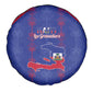 Haiti Football Spare Tire Cover Les Grenadiers Veve Vodou Blue - African Pride
