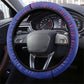 Haiti Football Steering Wheel Cover Les Grenadiers Veve Vodou Blue - African Pride