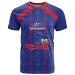 Custom Haiti Football T shirt Les Grenadiers Veve Vodou Blue - African Pride