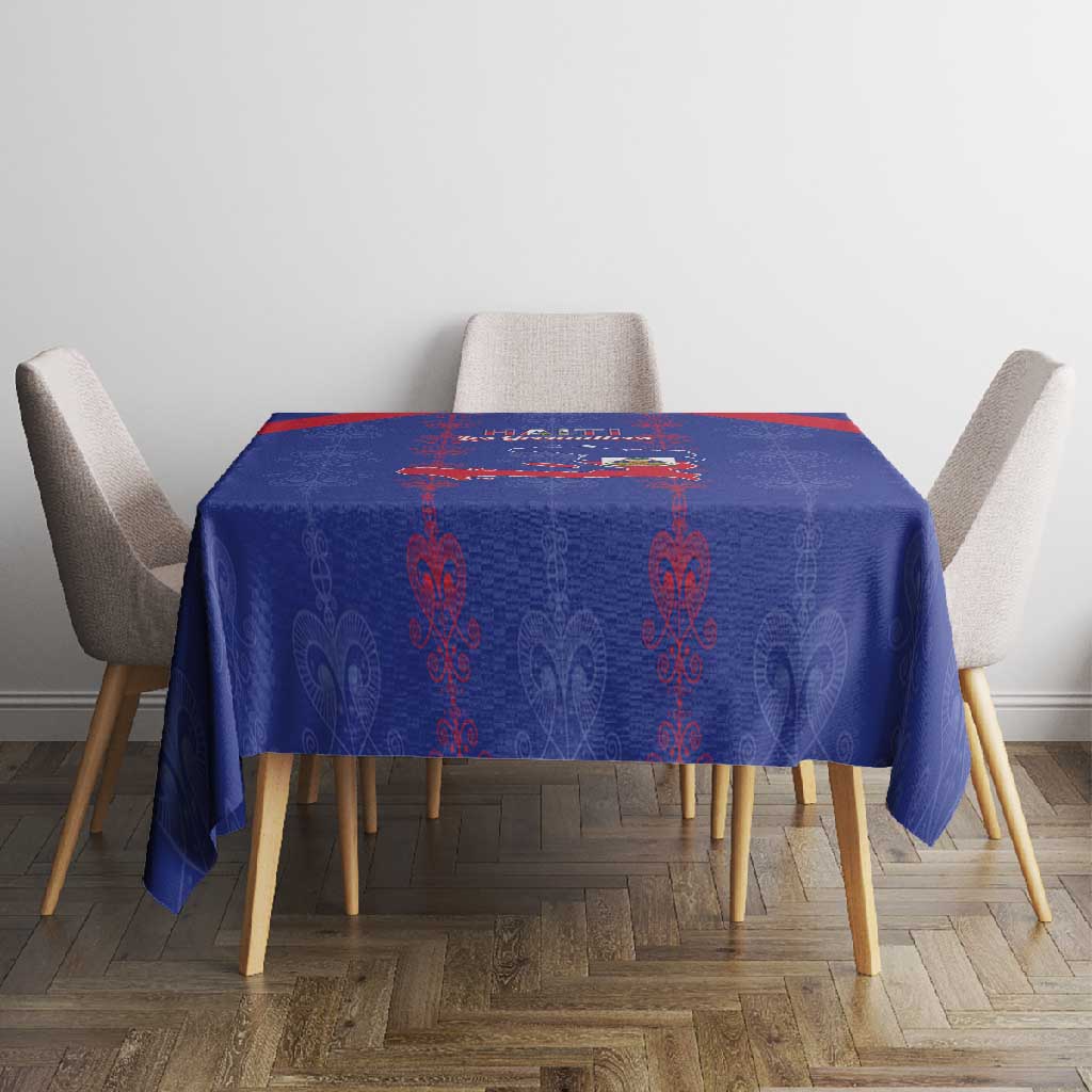 Haiti Football Tablecloth Les Grenadiers Veve Vodou Blue - African Pride
