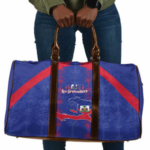 Haiti Football Travel Bag Les Grenadiers Veve Vodou Blue