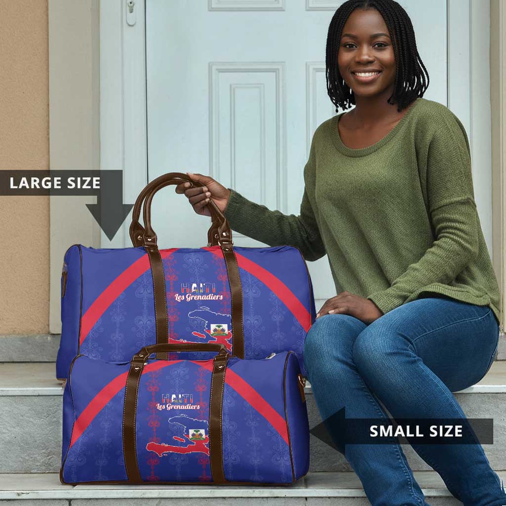 Haiti Football Travel Bag Les Grenadiers Veve Vodou Blue