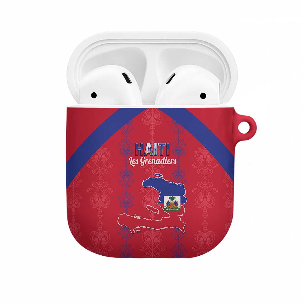 Haiti Football AirPods Case Les Grenadiers Veve Vodou Red