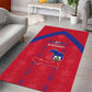 Haiti Football Area Rug Les Grenadiers Veve Vodou Red - African Pride
