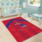 Haiti Football Area Rug Les Grenadiers Veve Vodou Red - African Pride