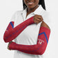 Custom Haiti Football Arm Sleeves Les Grenadiers Veve Vodou Red