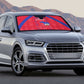 Haiti Football Auto Sun Shade Les Grenadiers Veve Vodou Red
