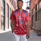 Custom Haiti Football Baseball Jersey Les Grenadiers Veve Vodou Red - African Pride