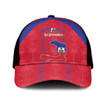 Haiti Football Baseball Net Cap Les Grenadiers Veve Vodou Red - African Pride