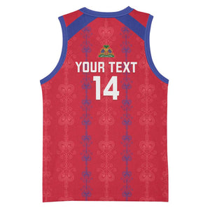 Custom Haiti Football Basketball Jersey Les Grenadiers Veve Vodou Red - African Pride