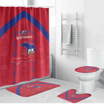 Haiti Football Bathroom Set Les Grenadiers Veve Vodou Red