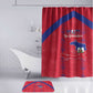Haiti Football Bathroom Set Les Grenadiers Veve Vodou Red