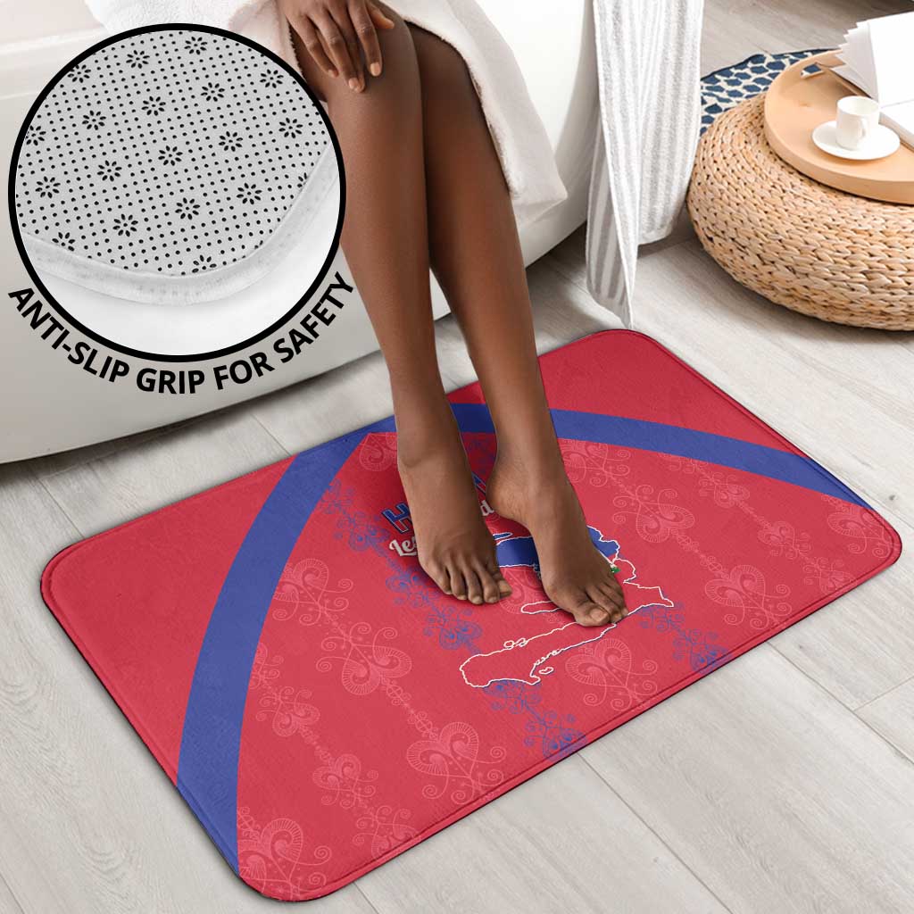 Haiti Football Bathroom Set Les Grenadiers Veve Vodou Red