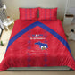 Haiti Football Bedding Set Les Grenadiers Veve Vodou Red - African Pride