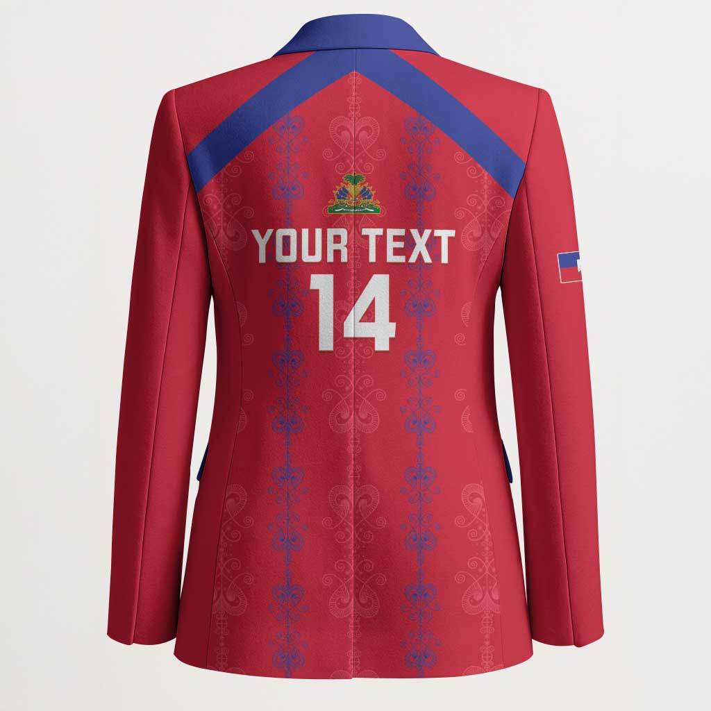 Custom Haiti Football Blazer Les Grenadiers Veve Vodou Red