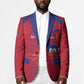 Custom Haiti Football Blazer Les Grenadiers Veve Vodou Red