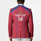 Custom Haiti Football Blazer Les Grenadiers Veve Vodou Red