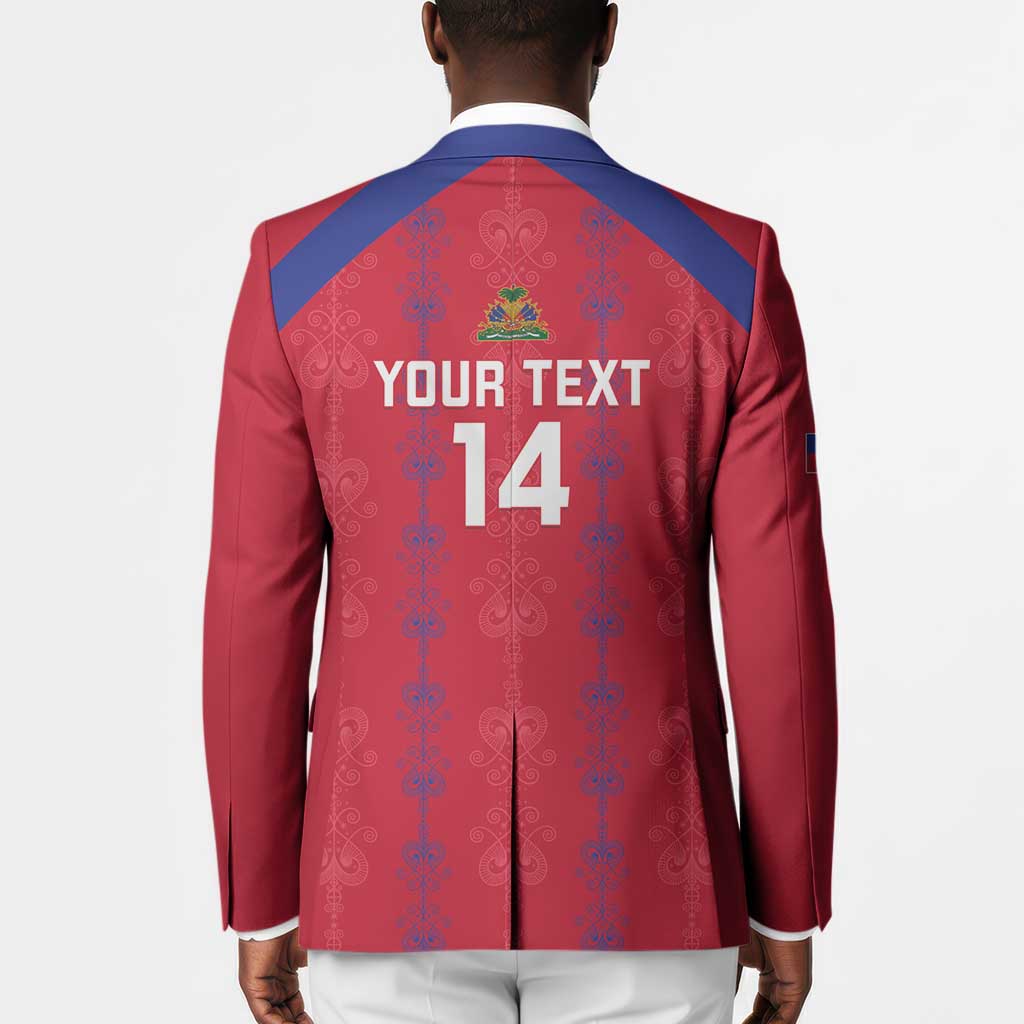 Custom Haiti Football Blazer Les Grenadiers Veve Vodou Red
