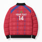 Custom Haiti Football Bomber Puffer Jacket Les Grenadiers Veve Vodou Red